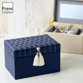 フランフラン(Francfranc)の❤新品箱付き フランフラン エピー ジュエリーボックス 【ネイビー】❤(小物入れ)