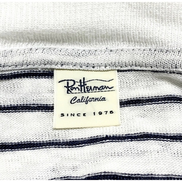 Ron Herman(ロンハーマン)のロンハーマン RHC カーディガン ボーダー 麻 リネン 薄手 長袖 L 羽織 レディースのトップス(カーディガン)の商品写真