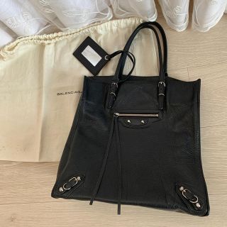 バレンシアガ(Balenciaga)のバレンアガペーパーバッグ　ブラック(トートバッグ)