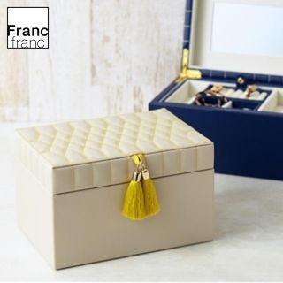 フランフラン(Francfranc)の❤新品箱付き フランフラン エピー ジュエリーボックス 【グレー】❤(小物入れ)