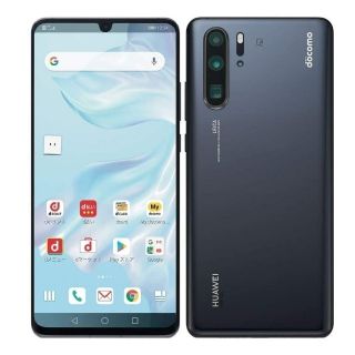 エヌティティドコモ(NTTdocomo)の新品 P30 Pro 黒 SIMロック解除済 docomo 一括購入 判定○(スマートフォン本体)