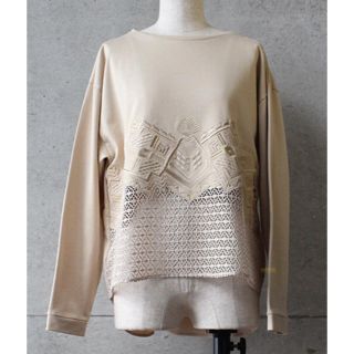 ノートエシロンス(note et silence)のSo1:1 ハイゲージ裏毛×レース トライバル刺繍PO (カットソー(長袖/七分))