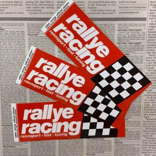 ステッカー 3枚 セット / rallye racing ラリーレーシング　(ステッカー)