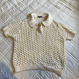 アメリカンアパレル(American Apparel)のmesh knit polo tee(ポロシャツ)