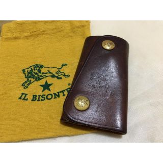 イルビゾンテ(IL BISONTE)のイルビゾンテ 正規品 イタリアンレザー キーケース 4連 ダークブラウン 茶色(キーケース)