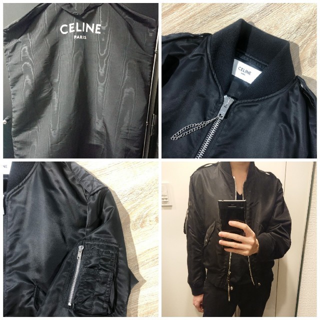 海外最新 19SS CELINE セリーヌ MA-1 ナイロンボンバージャケット XS