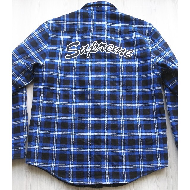 Supreme　Arc Logo Quilted Flannel Shirt