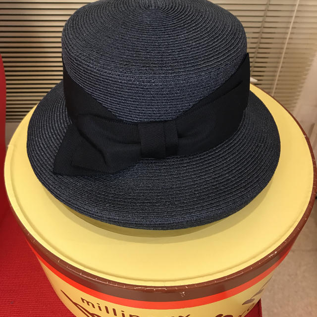 超高品質の販売 マキシン 神戸マキシン 美品 maximリボン 帽子 ハット 帽子 女優帽 ハット