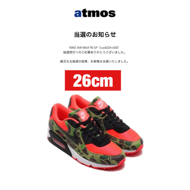 国内28  AIR MAX 90 DUCK CAMO atmos アトモス