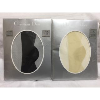 クリスチャンディオール(Christian Dior)の新品２足 クリスチャンディオール ノーマルタイプ パンストアイボリーとブラック系(タイツ/ストッキング)