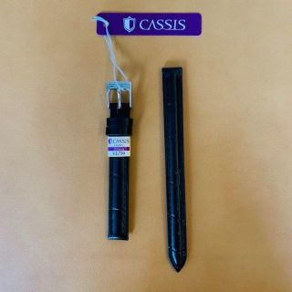 CASSIS☆ドナクロコカーフ☆新品☆10mm幅☆ワニ型押し☆ブラック