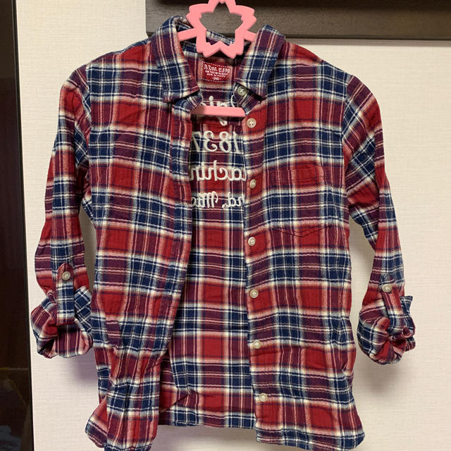 AZUL by moussy(アズールバイマウジー)のるる様専用 AZULKIDSチェックシャツ キッズ/ベビー/マタニティのキッズ服女の子用(90cm~)(Tシャツ/カットソー)の商品写真