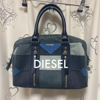 ディーゼル(DIESEL)のデニムパッチワークボストンバッグ(ハンドバッグ)