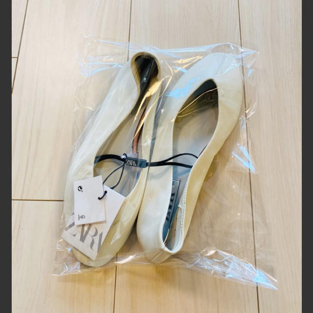 ZARA ソフトレザーバレエシューズ　size36