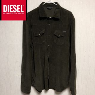 ディーゼル(DIESEL)の美品‼️  ディーゼルコーデュロイシャツ　カーキ　サイズＬ(シャツ)