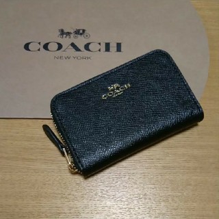 コーチ(COACH)の新品 COACH コーチ コインケース ブラック(コインケース/小銭入れ)