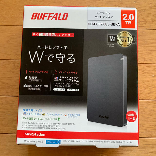 Buffalo - 新品 BUFFALO HD-PGF2.0U3-BBKA ポータブルHDD 2TBの通販 by ...