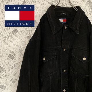 トミーヒルフィガー(TOMMY HILFIGER)の90s【オールドトミー 】トミーヒルフィガー Gジャン ブラックデニムジャケット(Gジャン/デニムジャケット)