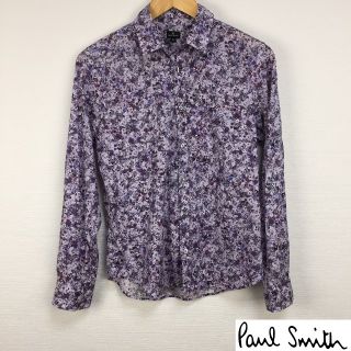 ポールスミス(Paul Smith)の美品 ポールスミス 長袖シャツ 花柄 パープル サイズS(シャツ)