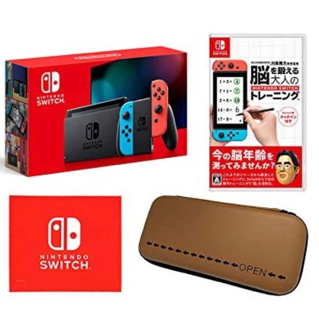 Nintendo Switch - 新型 Nintendo Switch ネオン&脳トレソフト&他オマケ
