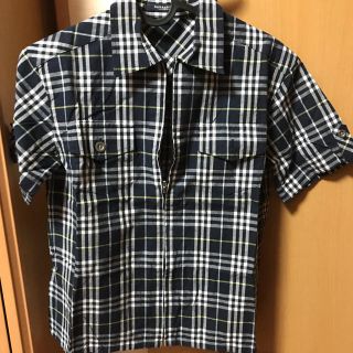 バーバリー(BURBERRY)のバーバリー 子ども半袖シャツ チェックシャツ 140(ブラウス)