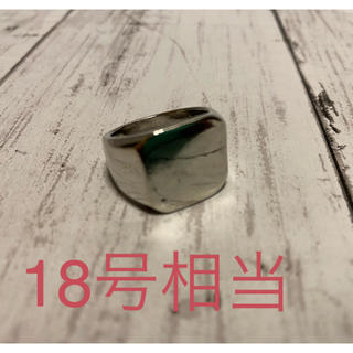 新品　印台　リング　シルバー　18号(リング(指輪))