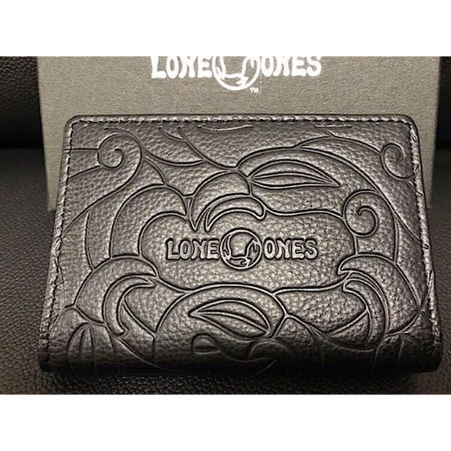 LONE ONES(ロンワンズ)の新品LONE ONESロンワンズ定番メイティングフライトレザーカードケース黒 メンズのファッション小物(名刺入れ/定期入れ)の商品写真