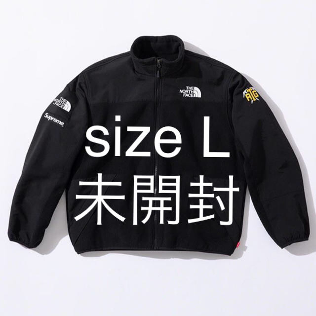 black L 未開封 supreme rtg fleece ノースフェイス