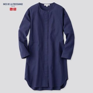 ユニクロ(UNIQLO)の新品 コットンノーカラーコート L(ノーカラージャケット)