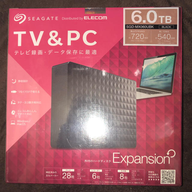 お買い得限定SALE】 新品 SEAGATE 外付けHDD 4TB ブラック SGD