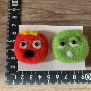 羊毛フェルト　マグネット　ガチャピン&ムック　B(その他)