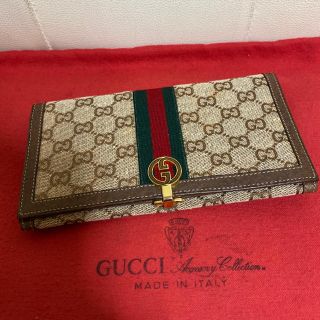 グッチ(Gucci)の貴重　未使用　GUCCI オールド　グッチ　シェリーライン 折れ　長　財布(財布)