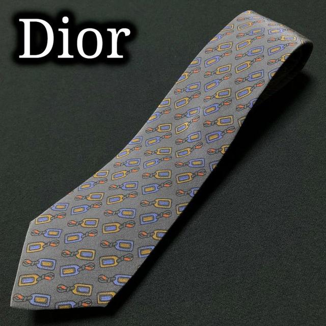 Dior(ディオール)のディオール タグデザイン グレー ネクタイ A103-M01 メンズのファッション小物(ネクタイ)の商品写真