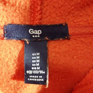 【良カラー】GAP ギャップ パーカー オレンジ M
