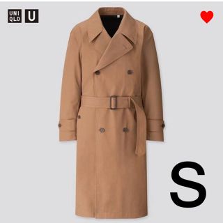 ユニクロ(UNIQLO)のブロックテックトレンチコート ユニクロU ブラウン S(トレンチコート)