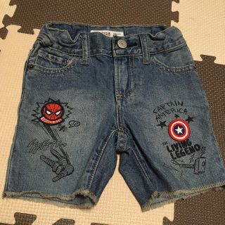 ベビーギャップ(babyGAP)のbabygap marvel デニムハーフパンツ　90(パンツ/スパッツ)