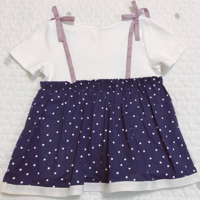 petit main(プティマイン)のプティマインのドッキングトップス(100) キッズ/ベビー/マタニティのキッズ服女の子用(90cm~)(Tシャツ/カットソー)の商品写真