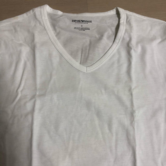 Emporio Armani(エンポリオアルマーニ)のEMPORIO ARMANI Vネック 半袖Tシャツ S 白 メンズのトップス(Tシャツ/カットソー(半袖/袖なし))の商品写真