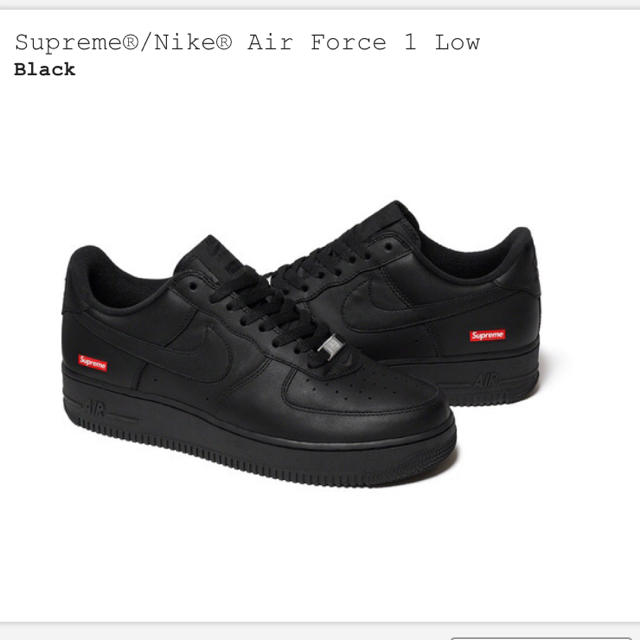 靴/シューズSupreme Nike Air Force 1 Low Black 27.5㎝