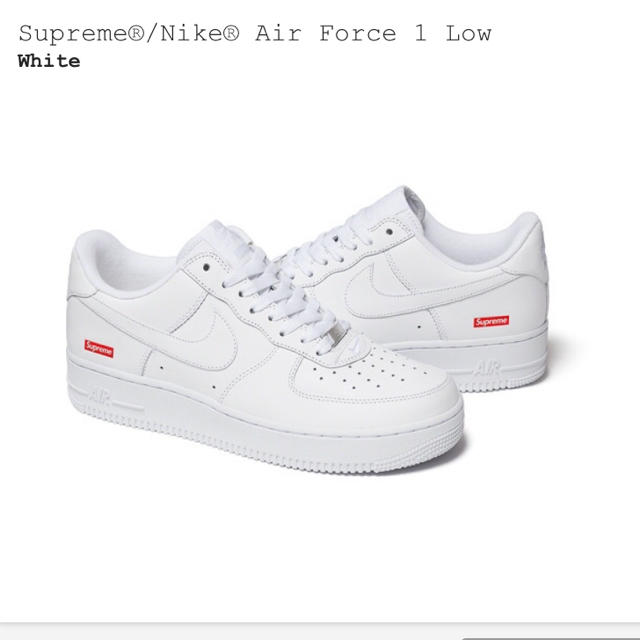 Supreme Nike Air Force 1 Low white 27.5㎝