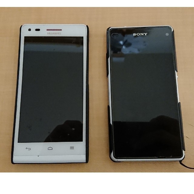 androidスマートフォン2台 HUAWEI Xperia