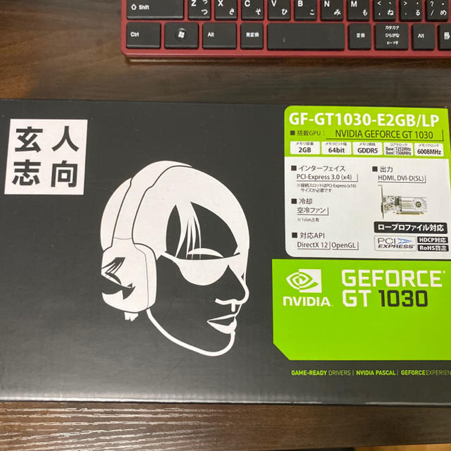 玄人志向 GF-GT1030-E2GB/LP グラフィックボード スマホ/家電/カメラのPC/タブレット(PCパーツ)の商品写真