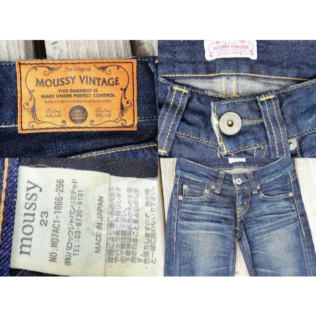 MOUSSY VINTAGE ローライズ ブーツカット デニム パンツ 23