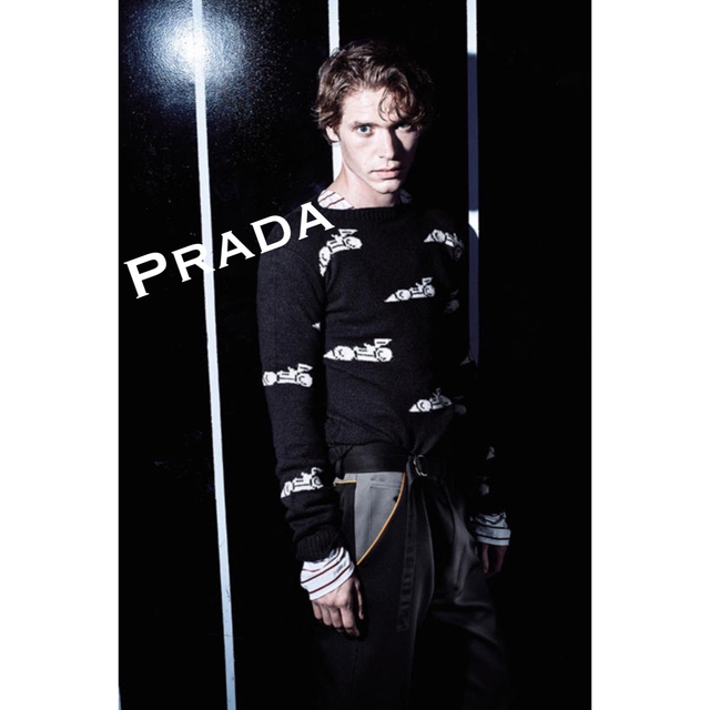 82cm着丈2015.SS■PRADA/プラダ サマーニット・セーター レーシング/F1