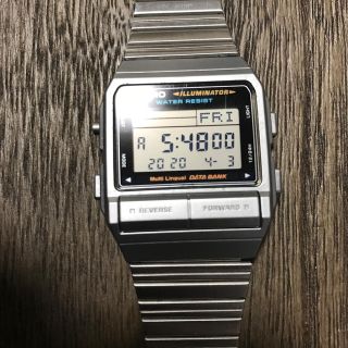 カシオ(CASIO)のカシオ  データバンク　DB-380 シルバー(腕時計(デジタル))