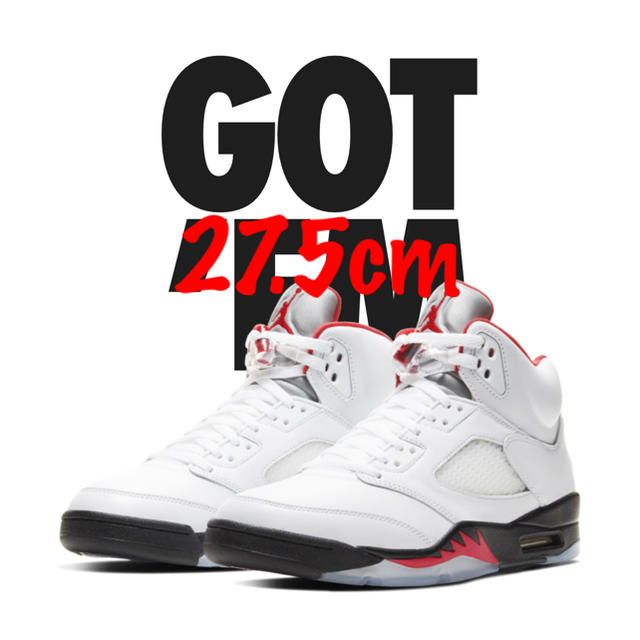 27.5cm NIKE AIR JORDAN 5 "FIRE RED"