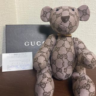 グッチ(Gucci)の【希少】GUCCI  bear ぬいぐるみ　GGライン(ぬいぐるみ/人形)