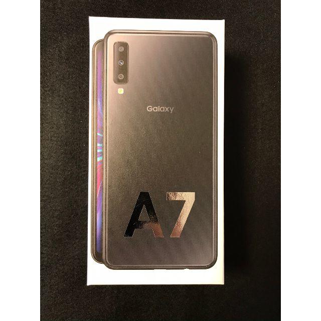 Galaxy A7 モバイル対応 simフリースマートフォン　ブラックスマートフォン/携帯電話