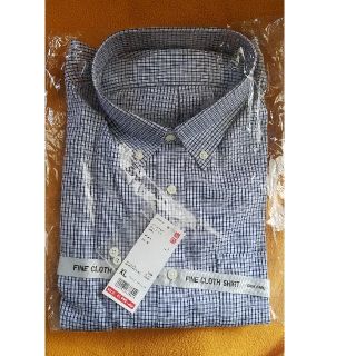 ユニクロ(UNIQLO)のユニクロ　ファインクロスチェックシャツ(長袖)　XLサイズ(シャツ)