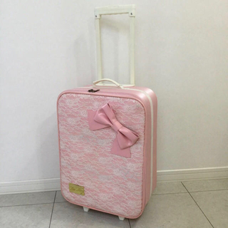 リズリサ(LIZ LISA)のLIZLIＳA リズリサ リボン　花柄　ピンク　レース　キャリーケース　バッグ(スーツケース/キャリーバッグ)